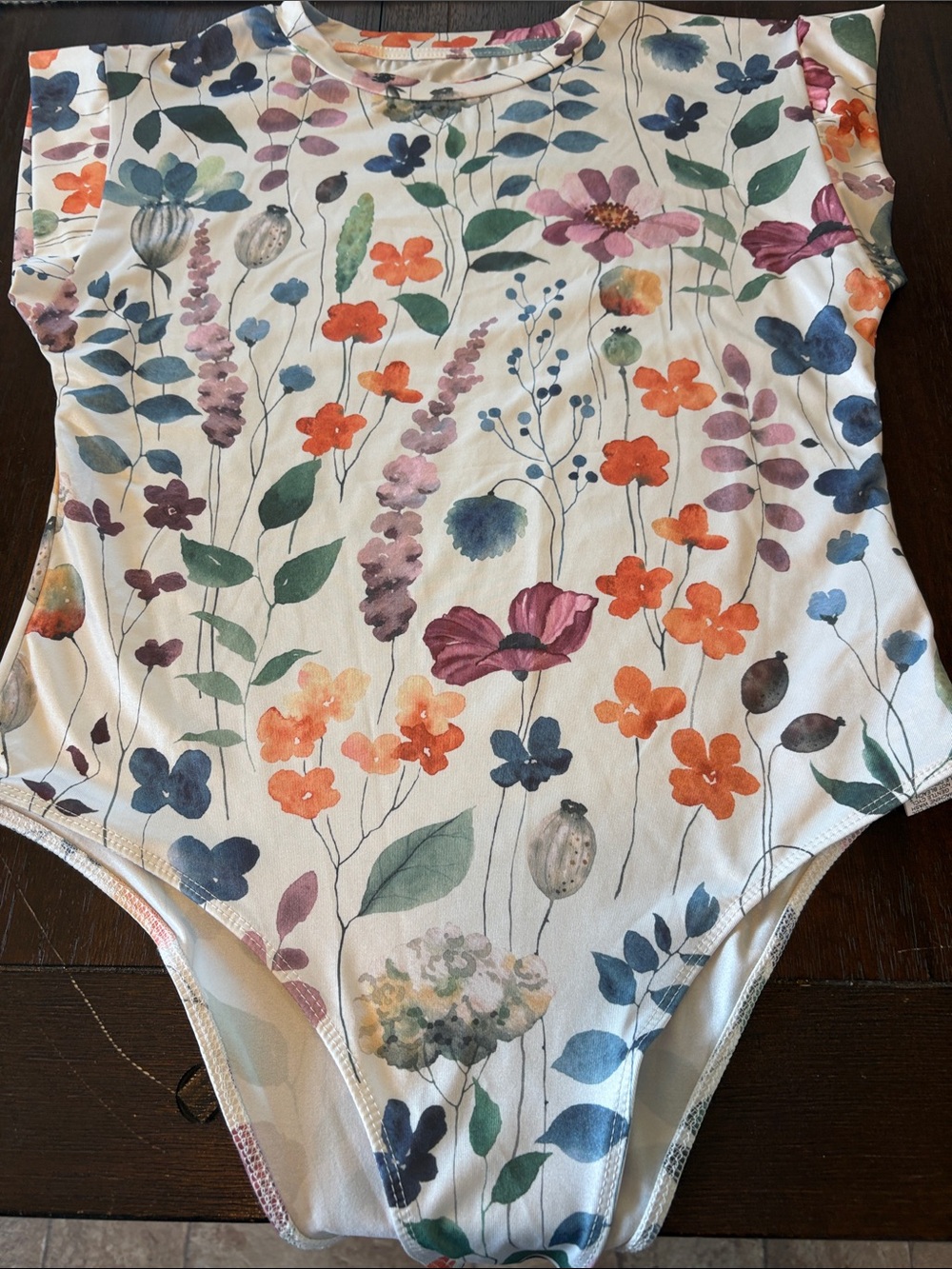 Floral Watercolor women’s body suit  - Multicolor